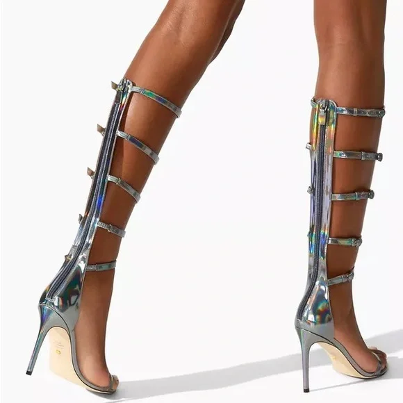 Stuart Weitzman Nudistcurve Gladiator 100 Sandal - Picture 2 of 10